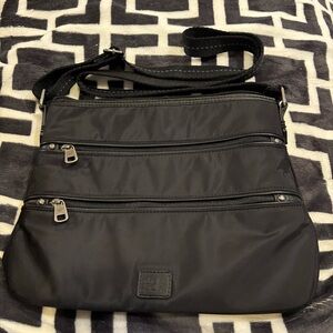 The Sak Black Crossbody Bag with Zippered Compartments